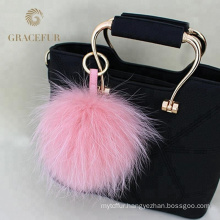 Excellent fast supplier raccoon furry ball keychain pendant for purse